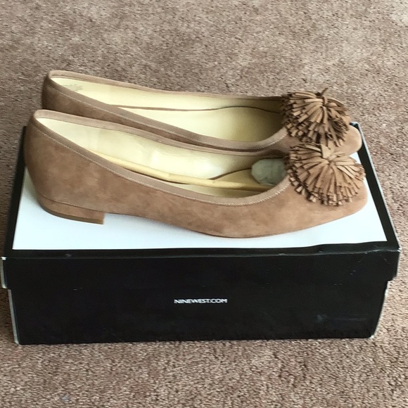 Brand New Taupe Suede Flats - Picture 1 of 3
